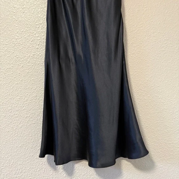 NWOT Reformation Lila Silk Dress Black Slip Minimalist 90s Chic Quiet Luxury S - Picture 10 of 12